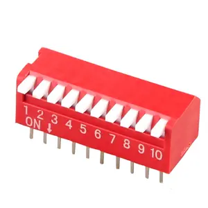 Interruptor de inclinación tipo Piano de 2,54mm, interruptor de inmersión de 2/3/4/5/6/7/8/9/10/12 posiciones, DS, DP, DM, DI, SMT, color azul y rojo