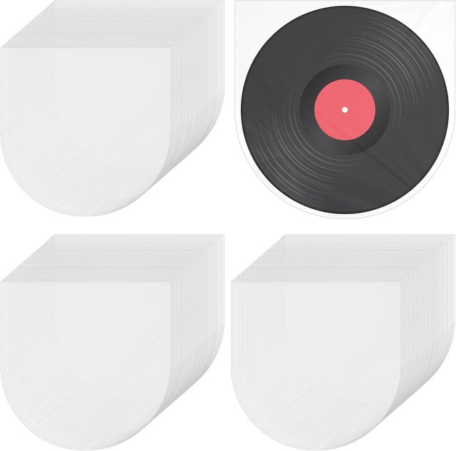 High Quality 12 Inch Black LP Disc Records Sleeves Gravure Printed HDPE 2 Mils Thick Recyclable Custom Stand Pouch for Vinyl