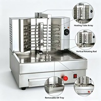 Machine à shawarma électrique à tête unique 2,7 kW 220 V, équipement de grillade pour restaurant, petite machine à shawarma