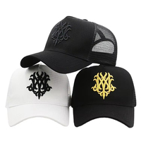 Gorra de béisbol de seis paneles de verano al por mayor de fábrica, efecto adelgazante de corona alta, 58-60 cm, sombrero de sol transpirable de malla, estilo camionero con hoja étnica