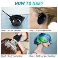 Kit brosse et bol de teinture pour cheveux de barbier professionnel avec logo personnalisé ensemble de pinceaux de teinture pour cheveux