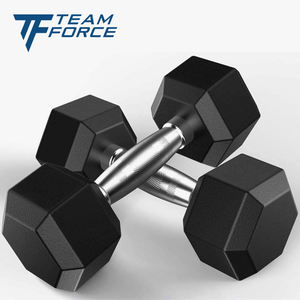 Wholesale Black <strong>Hexagonal</strong> <strong>Dumbells</strong> Pounds Cast Iron Vinyl Coated Hex Dumbbells Rubber - Product Image 5