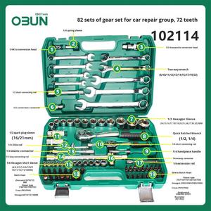 Jeu complet de 10 clés à douilles combinées en acier au chrome-vanadium, entraînement 10 mm, étui rigide pour réparation automobile, garantie 1 an, ODM - Product Image 4