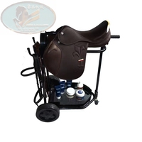 Chariot à selle équestre professionnel avec étagère de rangement pour une utilisation stable et en compétition