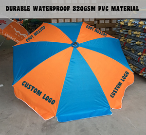 Publicité en gros parapluie promotionnel PVC matériel pas cher plage parasol - Product Image 5