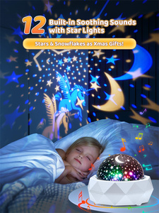 Projecteur de lumière nocturne ciel étoilé <span class=keywords><strong>pour</strong></span> enfants avec télécommande, 12 modes musicaux, 3 films, minuterie automatique, éclairage de chambre à coucher, cadeau - Product Image 4