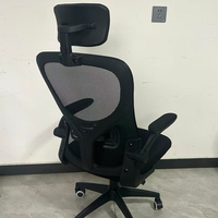 Chaise de réunion ergonomique moderne pour bureau de direction, dossier haut en maille, support lombaire réglable, pivotante et inclinable, pour visiteurs et écoles