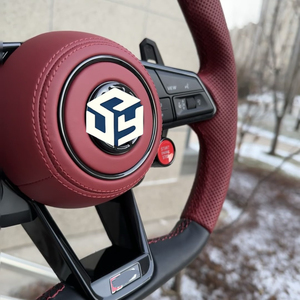 <span class=keywords><strong>Volante</strong></span> Deportivo R-Line de Cuero Semiperforado con Detalles en Carbono para Volkswagen VW <span class=keywords><strong>Golf</strong></span> 5 6 7 R MK6 MK7 MK8 Jetta Passat B8 Polo Tiguan GTI - Product Image 4