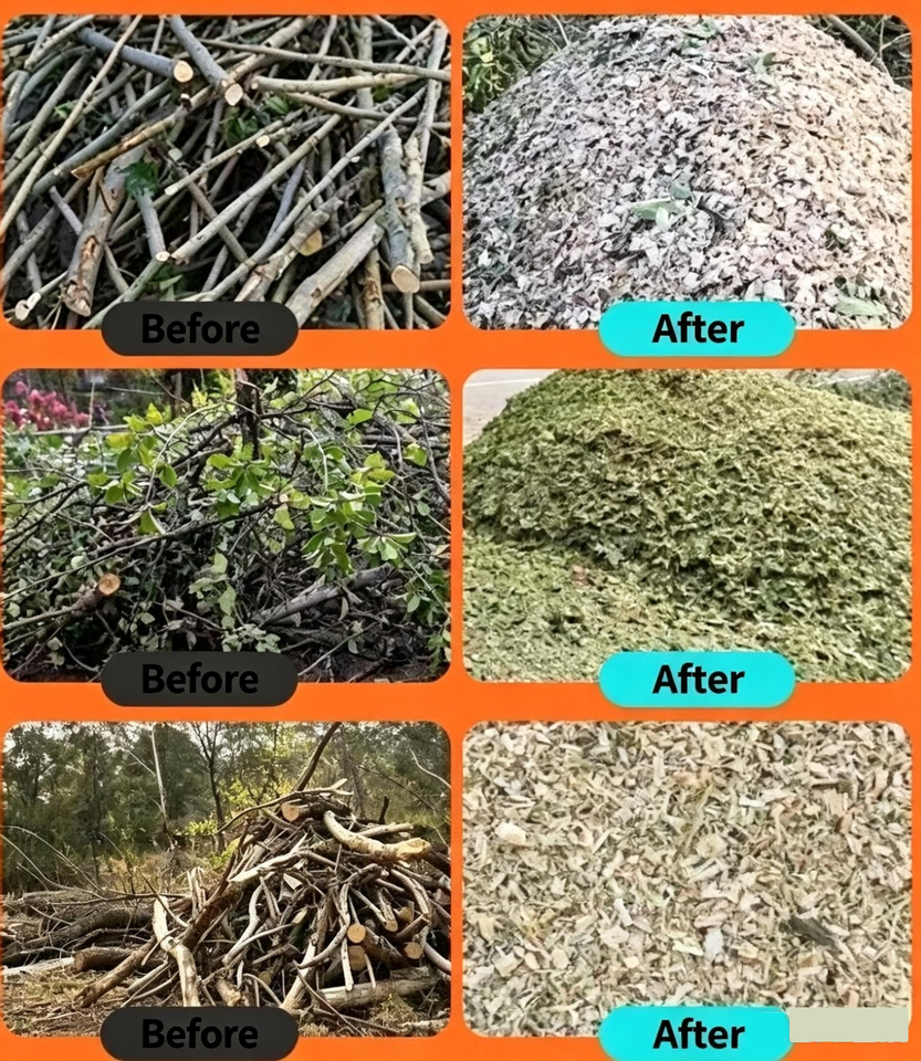 Small Tree Branch Wood Shredder Chipper,Dry Wet Use Wood Crusher for ...