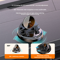 Support de téléphone pour tableau de bord de voiture avec charge sans fil rapide 15W, 360 °   Support mains libres rotatif, universel pour smartphones iPhone et Android