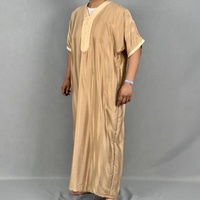 Moroccan Men's Clothing, Stripe Embroidered Caftan