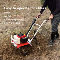 Motoculteur à essence manuel 63cc pour ferme, verger et jardin, mini-motoculteur, petit équipement agricole
