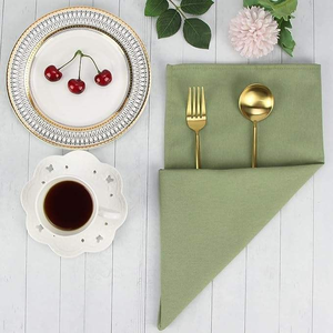 Serviettes <span class=keywords><strong>de</strong></span> <span class=keywords><strong>table</strong></span> carrées sur mesure vert sauge 100% coton faites à la main modernes teintes unies lavables en machine résistantes à la décoloration réutilisables pour usage domestique - Product Image 5