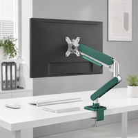 Soporte de Escritorio Individual para Monitor con Resorte de Gas, Color Verde Azulado Brillante, para Monitores de 27 Pulgadas, 30000 SQM Factory, Resistente, de 2 a 10 KG, con Garantía de 5 Años