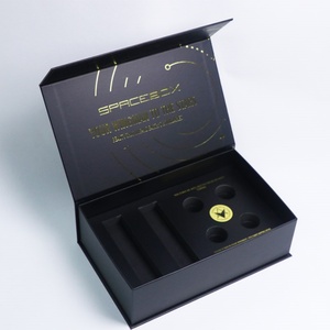 Custom Printing Luxury Cosmetic Magnet Form Insert Rigid Gift Box With Lid Black <b>Magnetic</b> Gift Paper Box for Cosmetic Perfume - Product Image 2