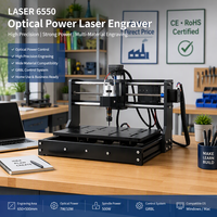 Konmison Mini CNC Router 3020 Pro 2 in 1 Mesin Router Kayu Portabel Pengukir Laser Daya Optik 5.5/10W