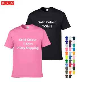 High Quality Blank Unisex T Shirt Plain T-Shirts For Men Custom Screen Print 180G 100% Cotton T-Shirt