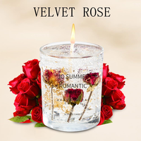 Bougies Parfumées d'Aromathérapie de Luxe JY en Gros, Emballage Personnalisé, Bougies Décoratives en Cire sans Flamme avec Fleur pour Cadeaux