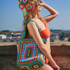 Produits à la mode <span class=keywords><strong>2023</strong></span> haute capacité épaule sous les bras <span class=keywords><strong>sac</strong></span> de chanvre décontracté à la main <span class=keywords><strong>Crochet</strong></span> sacs à la main coton tissé corde sacs - Product Image 3