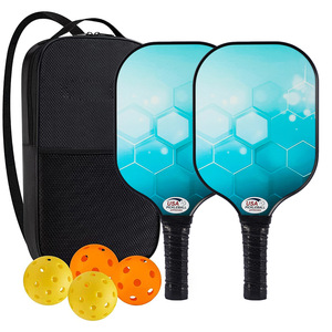 Ensemble de raquettes de pickleball, 2 raquettes, 4 balles, sac en nylon, équipement de divertissement approuvé par l'USAPA - Product Image 1