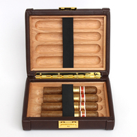 Estuche de Cigarros de Cuero de Alta Calidad con Cierre, Estuche de Cigarros Portátil de Cuero Genuino de Lujo