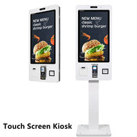 Kiosque de commande automatique à écran tactile avec fonction SDK, caisse de supermarché, écran tactile capacitif 10 points, système d'exploitation Windows/Android, garantie de 2 ans