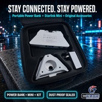 Ensemble de batterie externe avec étui de transport Starlink Mini, étui en alliage d'aluminium étanche + batterie externe 99Wh IP65, solution d'alimentation hors réseau complète