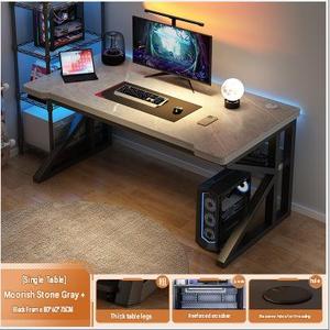 Mesa de escritorio para juegos Moonstone Grey, 80 x 60 x 76 cm, mesa de ordenador reforzada para PC, mesa de escritura para ordenador - Product Image 1