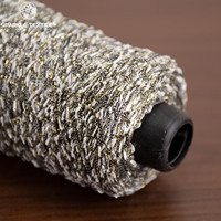 Golden Bridge Fancy Yarn Polyester Metallic Lurex Knot Yarn Black White Gold Silver Sparkle Yarn for Knitting Sweater Weaving