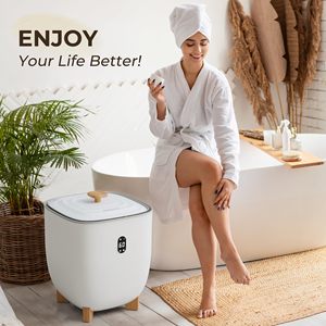 Seau chauffe-serviettes de luxe blanc 20L Machine de chauffage des serviettes chaudes Spa chauffe-serviettes avec séchage - Product Image 5