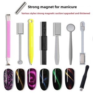 Perles magnétiques en gel effet œil-de-chat, irisées, style bonbons glacés, paillettes polyvalentes arc-en-ciel, multifonctionnelles, double embout, pour <span class=keywords><strong>ongles</strong></span> longs - Product Image 2