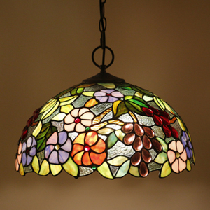 Stile Tiffany lampada a sospensione in vetro colorato multicolore <span class=keywords><strong>cappello</strong></span> <span class=keywords><strong>lampadario</strong></span> <span class=keywords><strong>per</strong></span> sala da pranzo luce lampadari luci a sospensione - Product Image 3