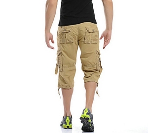 Pantalones cortos de verano para hombre, pantalones cortos informales de camuflaje para hombre, pantalones cortos multibolsillos hasta la pantorrilla para hombre (cinturón no incluido) - Product Image 6