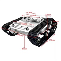 Chasis de Tanque Oruga WD-HM-TR300P, Plataforma de Desarrollo de Robots ROS de Código Abierto, Control Remoto de Aleación de Aluminio