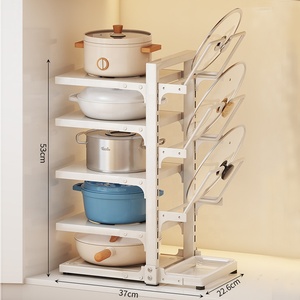 Étagères de cuisine ménage multicouche mettre pot rack multifonctionnel comptoir sous l'évier armoire cuisine supports de rangement - Product Image 6