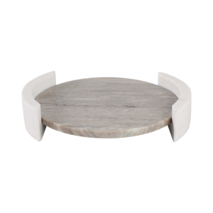 Vassoio rotondo in marmo decorativo per la casa, per gioielli, caffè, centrotavola - Product Image 4