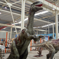 HT-025 Dinosaurus Animatronik Triceratops Ukuran Asli Realistis dengan Suara untuk Pabrik Taman Hiburan