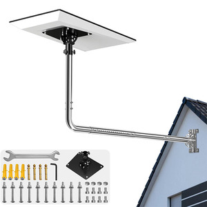 Support d'<span class=keywords><strong>antenne</strong></span> <span class=keywords><strong>Starlink</strong></span> JH-Mech, longueur réglable de 30 à 42 pouces, 160 °   Support de montage pour toit incliné en métal argenté <span class=keywords><strong>Starlink</strong></span> Gen 3 - Product Image 1