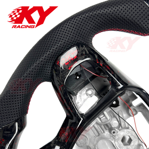 Volant personnalisé en fibre de carbone forgée avec LED et indicateur de régime pour Ford Ranger Raptor XTL XLT 2023-2026 - Product Image 2