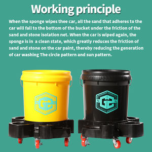 ホイールフィルターガード付きカークリーニングウォッシュバケットダートリムーバーフィルター自動ディテールツール用品 - Product Image 5