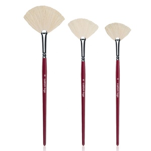 Logo personnalisé, <span class=keywords><strong>vente</strong></span> flash, lot de 3 pinceaux professionnels en bambou, ensemble de pinceaux d'art - Product Image 1