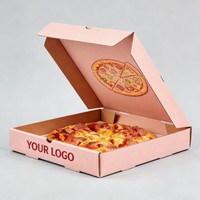 Cajas de Pizza Personalizadas al por Mayor, Embalaje Reciclable y Biodegradable, Caja de Pizza con Tinta de Soya, Caja de Pizza de Alta Calidad