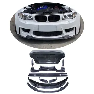 Kit Carrozzeria in Fibra di Carbonio Stile <span class=keywords><strong>RZ</strong></span> per BMW 1M E82 12-15: Labbro Paraurti Anteriore, Minigonne Laterali e Diffusore Posteriore con Spats - Product Image 1