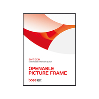Boîte à lumière LED ultra-mince BOZE A1-A4 en aluminium, cadre à clipser sur pied, cadre d'affichage rétroéclairé, résistant aux intempéries, 1000 lumens, couleur pleine