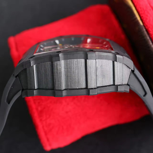 Luxury Carbon Fiber RM65-01 <b>Automatic</b> Self-Winding <b>Chronograph</b> Tonneau Mechanical Watch Rubber New High Quality Designer - Product Image 5