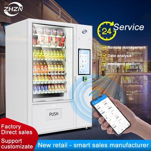 OEM/ODM Gâteaux réfrigérés Aliments Boissons Distributeur automatique de type élévateur en métal Accepte les paiements par carte de crédit avec ascenseur - Product Image 5