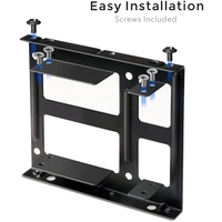 2.5 Inci Ke 3.5 Inci 2-Bay HDD Eksternal SSD Bracket Metal Mounting Kit Adapter Mendukung dengan Set Kabel Daya Data SATA