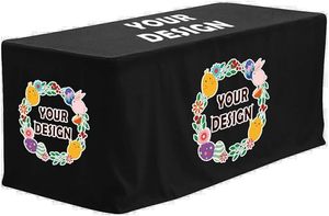 Chemin de table 100 % polyester 183 cm x 61 cm noir, vierges pour sublimation, personnalisables avec logo publicitaire pour décorations de fête et de stand de vendeur - Product Image 3
