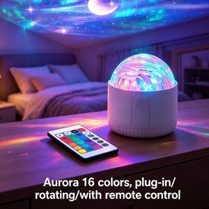 Water Ripple Table Lamp 16 Colors Rechargeable Touch Switch With Remote Control LED Night Light For Bedroom Dorm Room Decoration - Product Image 4