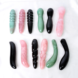 Vente en gros de baguettes de massage en quartz rose sculpté de haute qualité - Product Image 6